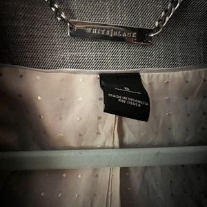 Pleated Gray Suit Jacket